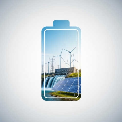 Wind turbines, hydroelectric power plant and energy storage solution